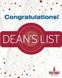 Congratulations for Dean's List. Star sparkle graphic.