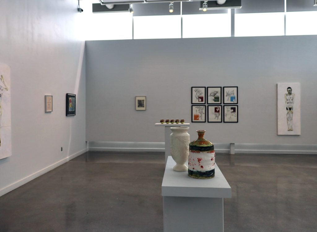 A wide shot of the JDAC art gallery