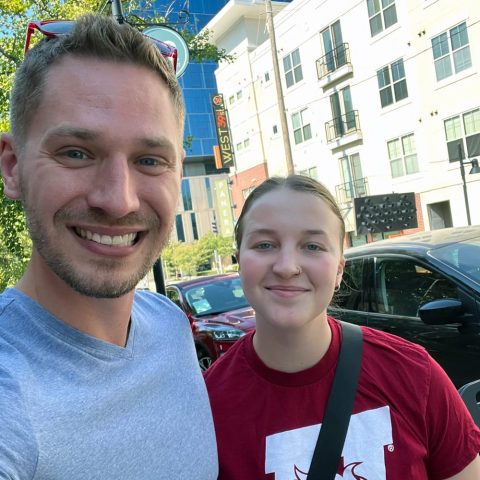 Milly McClure with her alumni mentor, Dr. Jordan Borrell '13.